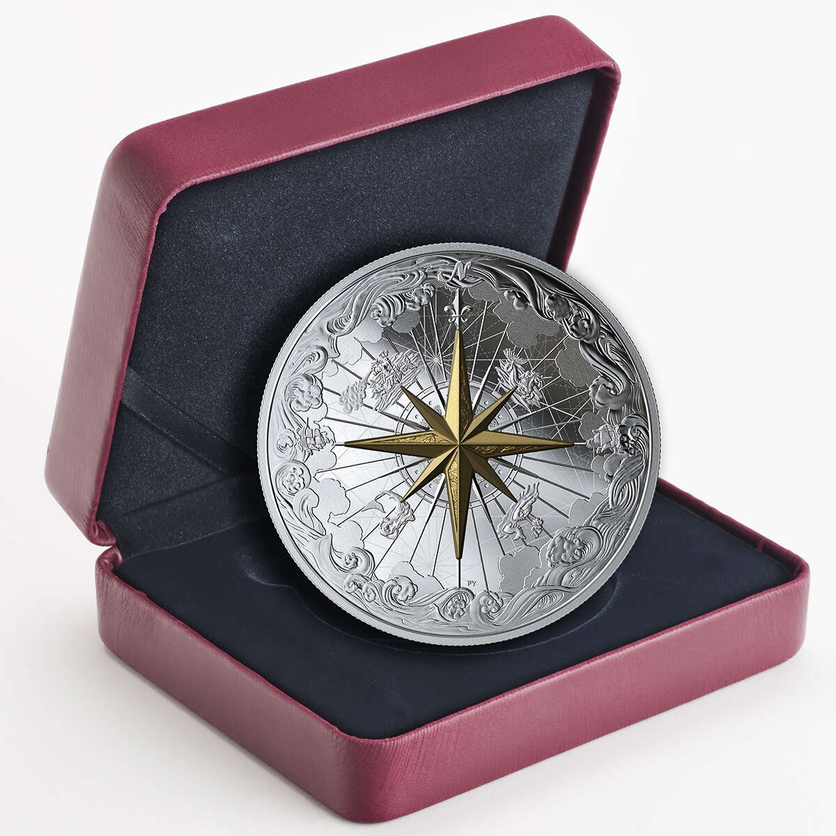 2019 $50 Rose of the Winds - Pure Silver Coin