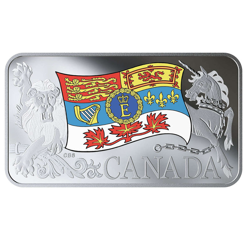 2019 $25 Her Majesty Queen Elizabeth II's Personal Canadian Flag - Pure Silver Coin Default Title