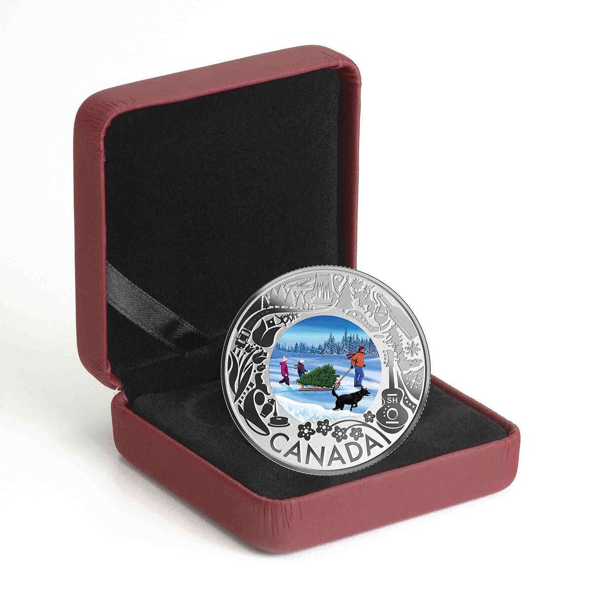 2019 $3 Celebrating Canadian Fun and Festivities: Christmas Tree - Pure Silver Coin Default Title