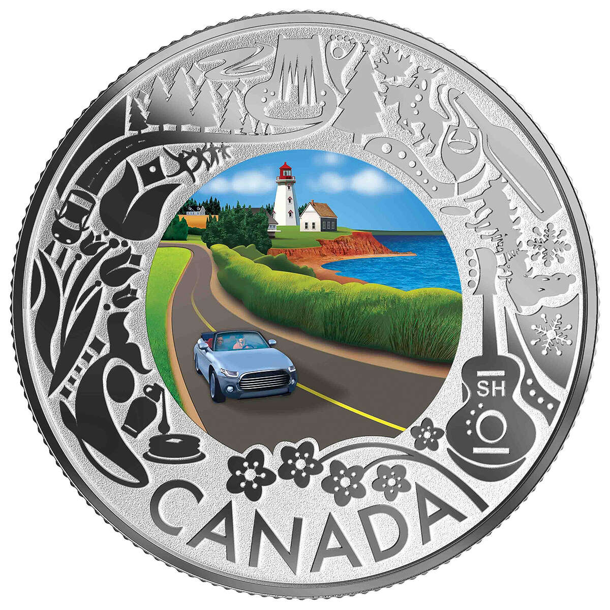 2019 $3 Celebrating Canadian Fun and Festivities: Coastal Drive - Pure Silver Coin Default Title