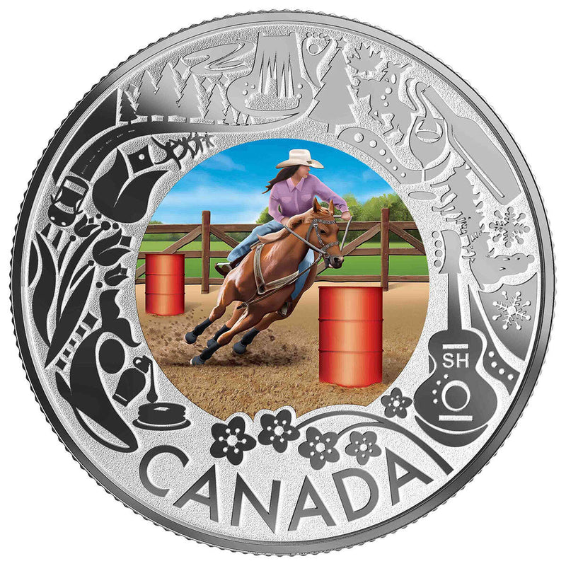 2019 $3 Celebrating Canadian Fun and Festivities: Rodeo - Pure Silver Coin Default Title