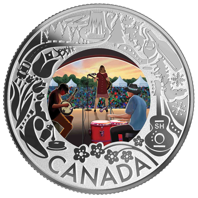 2019 $3 Celebrating Canadian Fun and Festivities: Folk Music - Pure Silver Coin Default Title