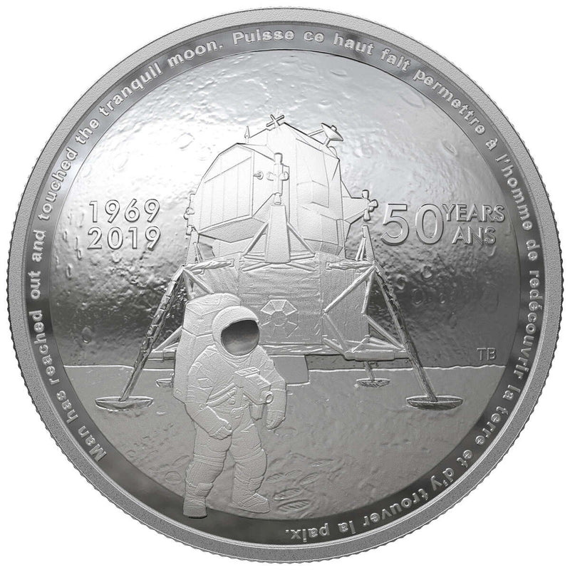 2019 $25 50th Anniversary of the Apollo 11 Moon Landing - Pure Silver Coin Default Title