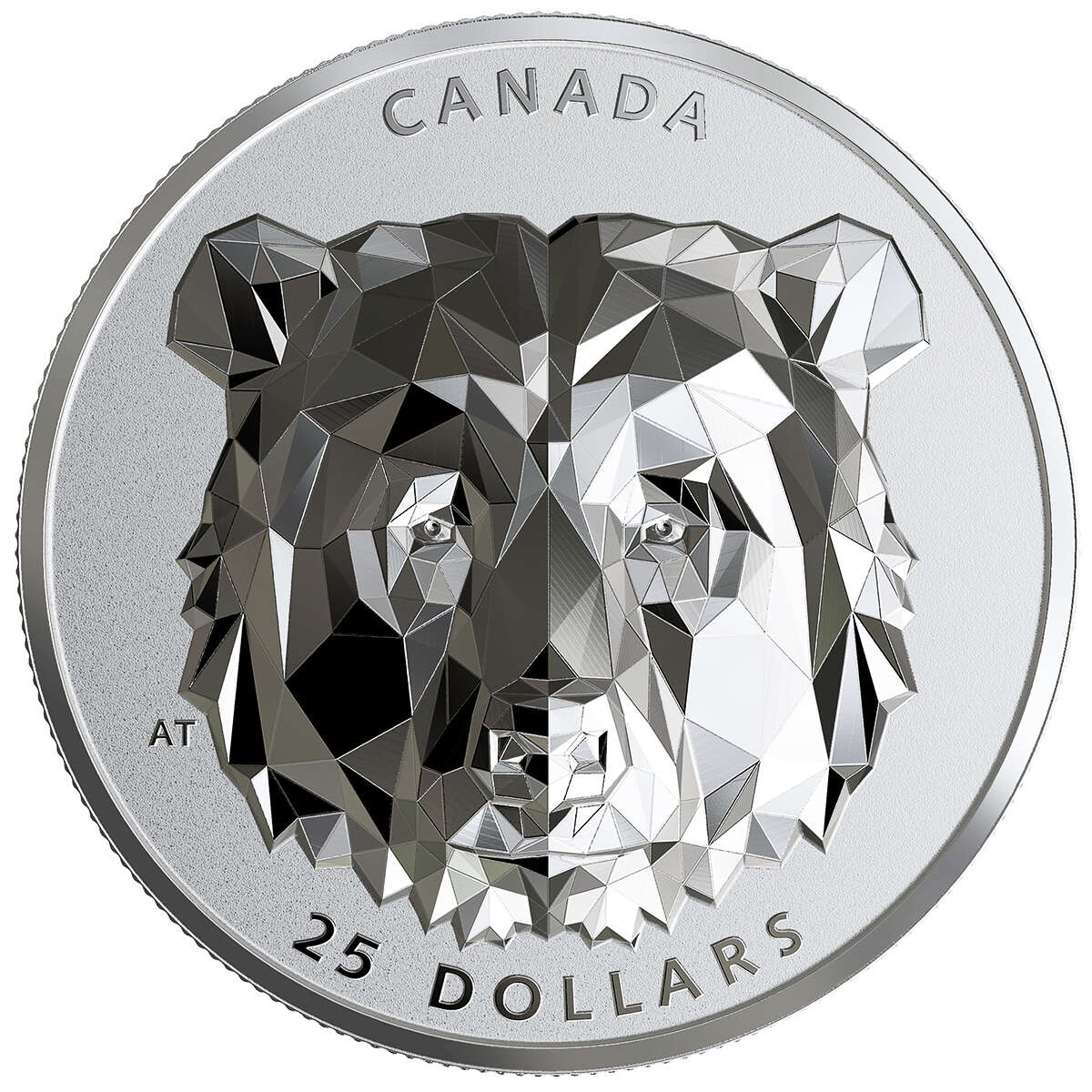 2020 $25 Multifaceted Animal Head: Grizzly Bear - Pure Silver Coin Default Title