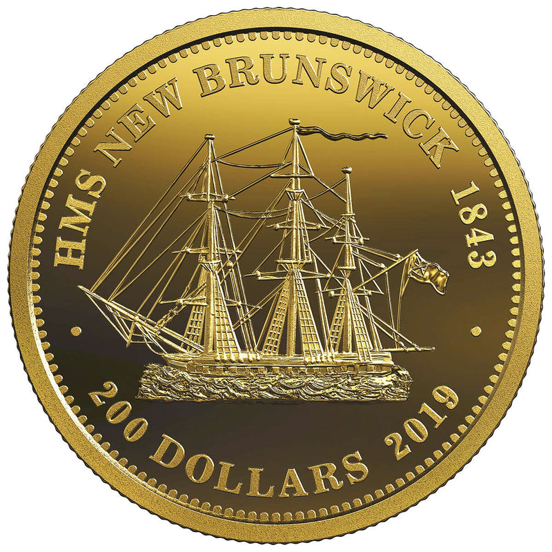2019 $200 HMS New Brunswick 1843 - Pure Gold Coin Default Title