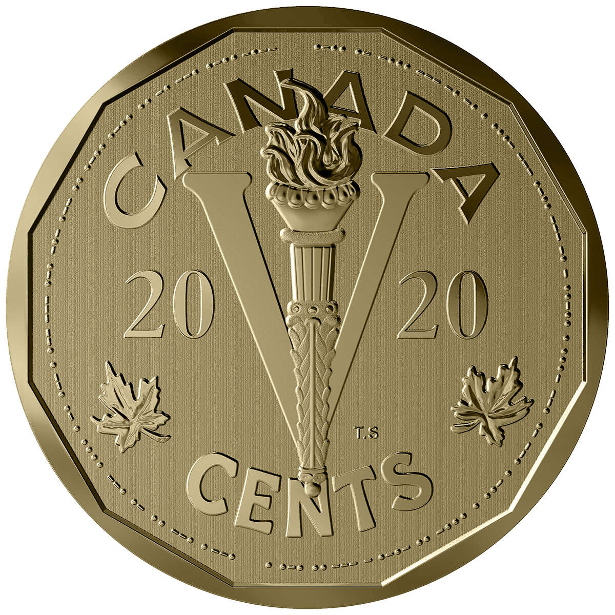 2020 5-Cent The Canadian Homefront: The Victory Nickel - Bronze Coin Default Title