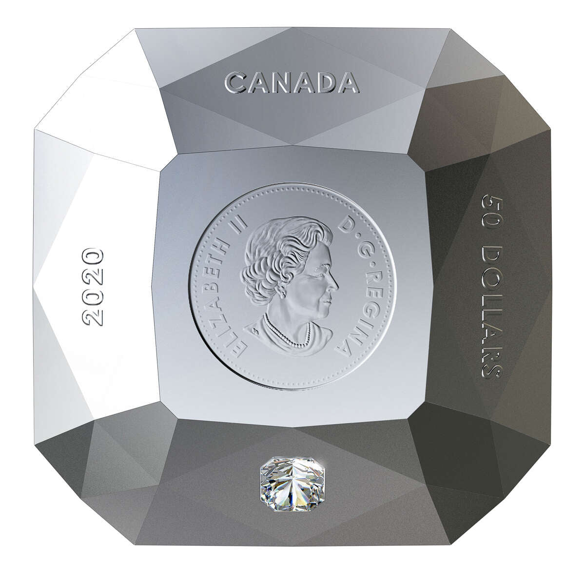 2020 $50 Forevermark Diamond - Pure Silver Coin Default Title