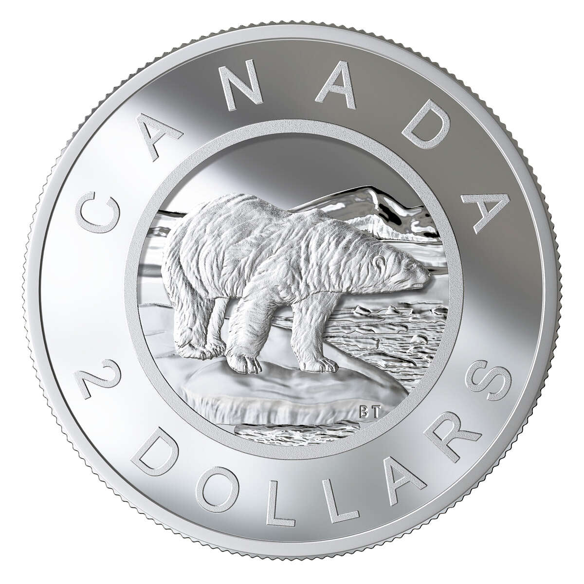 2020 $2 From The R&D Lab: Multilayered Polar Bear - Pure Silver Coin Default Title