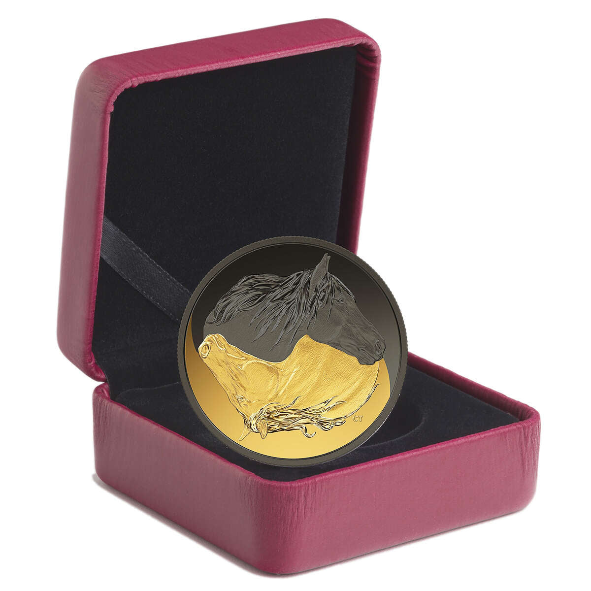 2020 $20 Black and Gold: The Canadian Horse - Pure Silver Coin