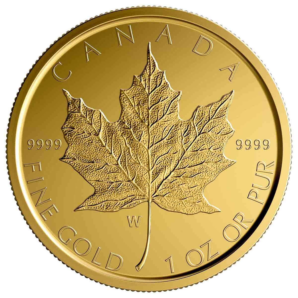 2020 $50 Gold Maple Leaf - W Mint Mark (Winnipeg) - Pure Gold Coin Default Title