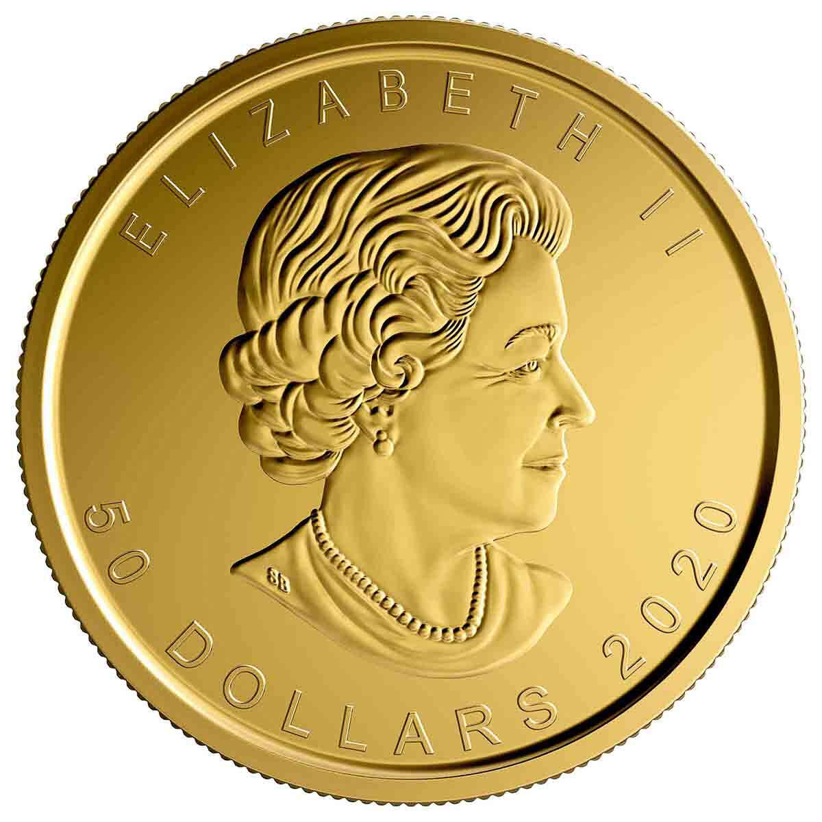 2020 $50 Gold Maple Leaf - W Mint Mark (Winnipeg) - Pure Gold Coin Default Title