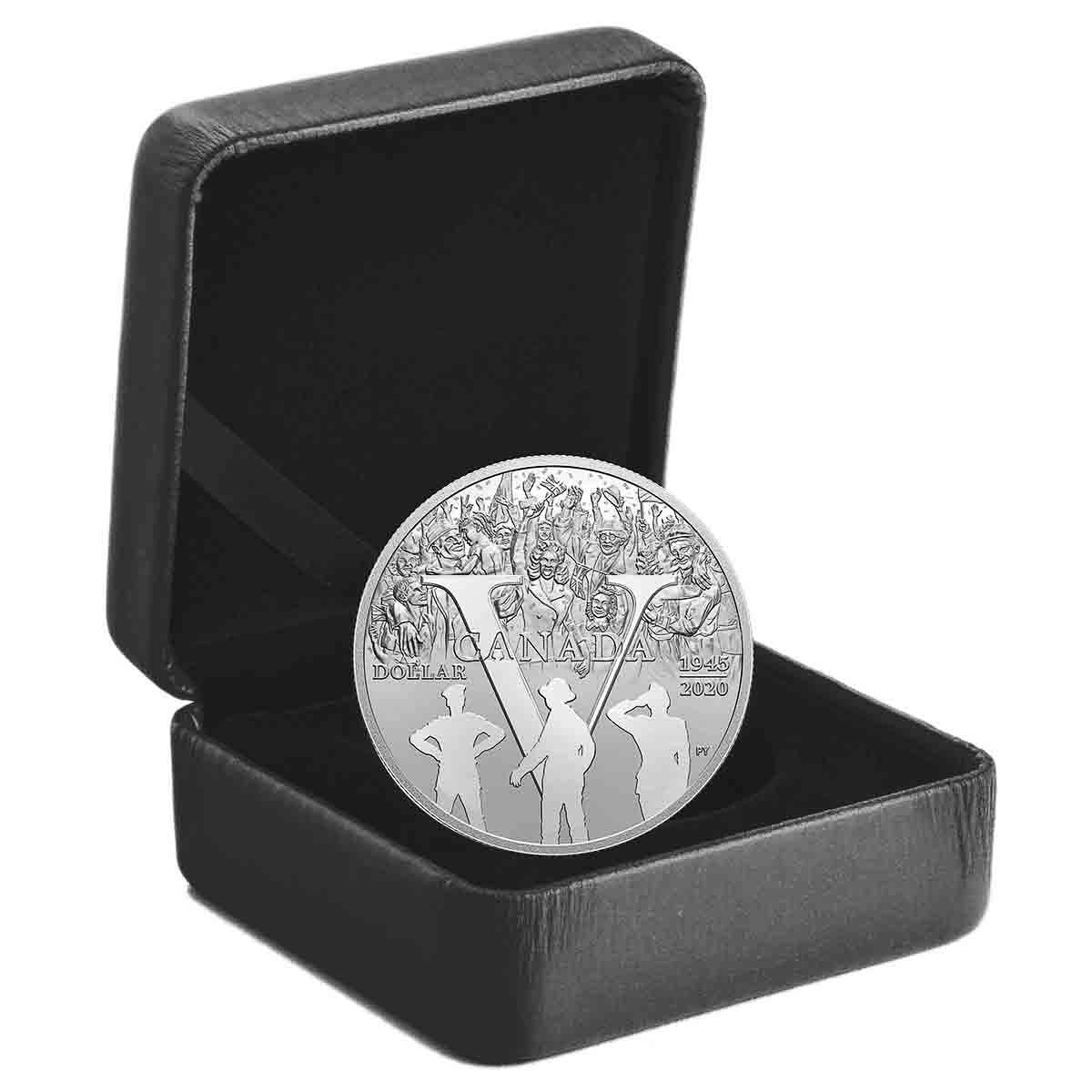 2020 $1 75th Anniversary of V-E Day - Pure Silver Proof Dollar Coin