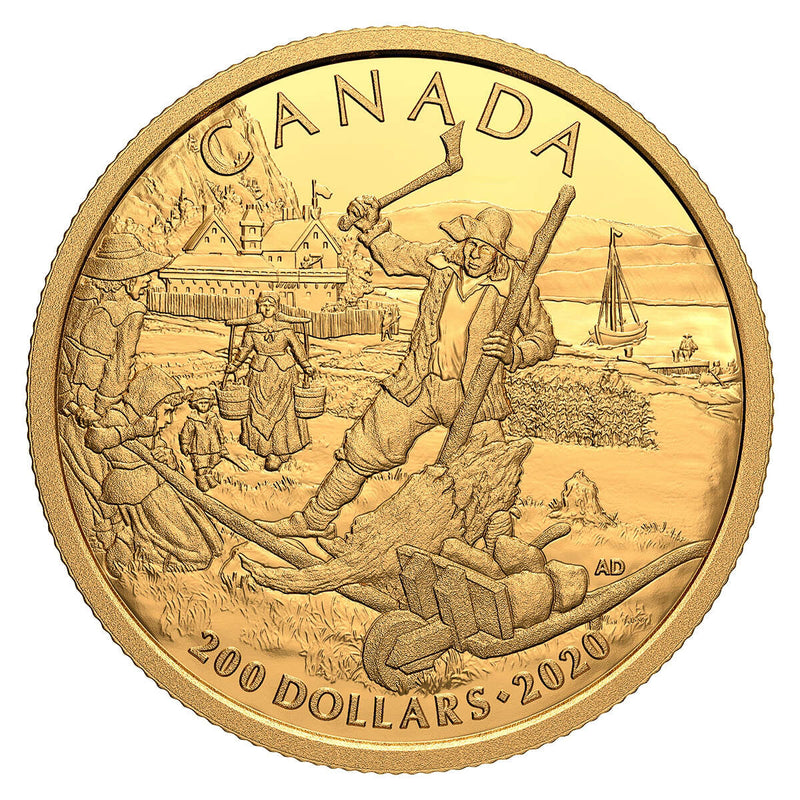 2020 $200 Early Canadian History: New France - Pure Gold Coin Default Title