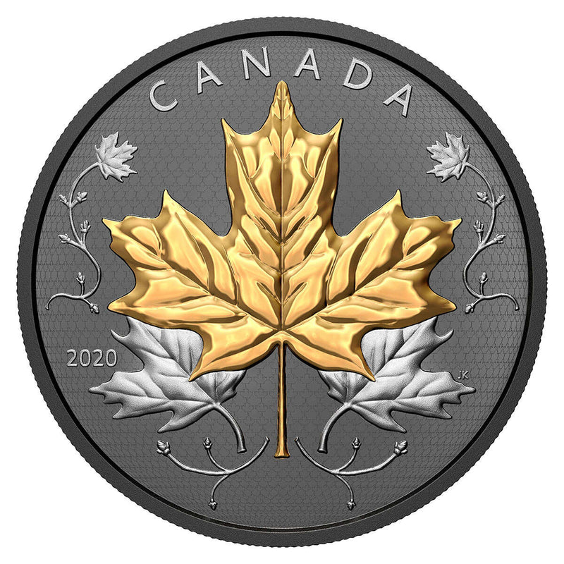 2020 $50 Maple Leaves in Motion - Pure Silver Coin Default Title