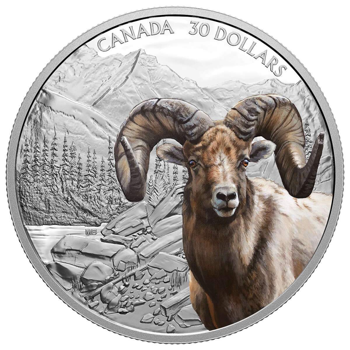 2020 $30 Imposing Icons: Bighorn Sheep - Pure Silver Coin (SINGLE) Default Title