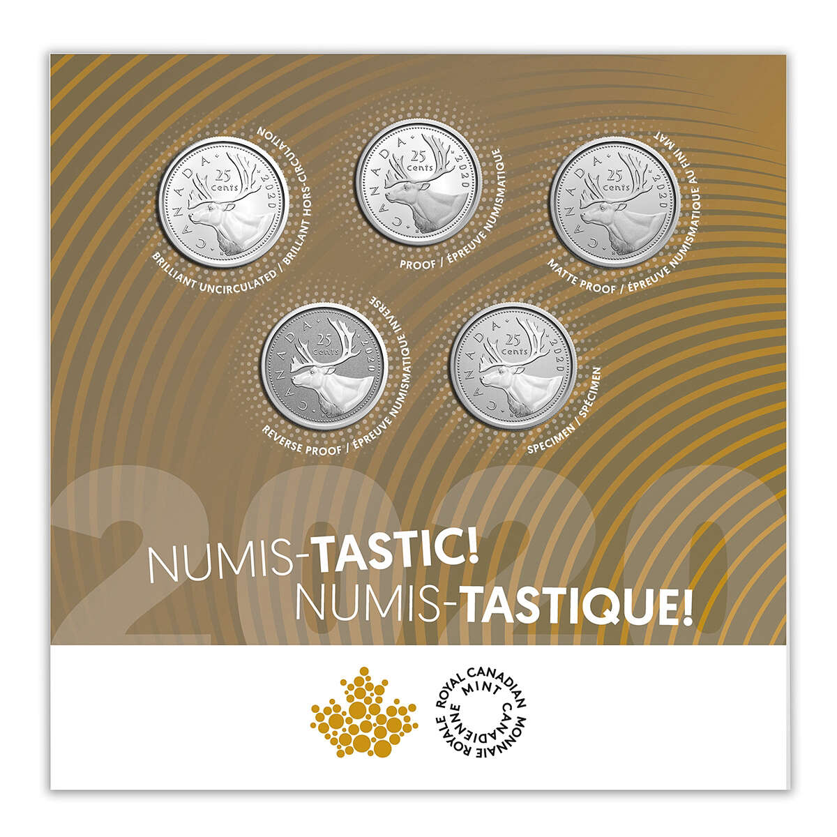 2020 25c Numis-Tastic! 5-Coin Set Default Title