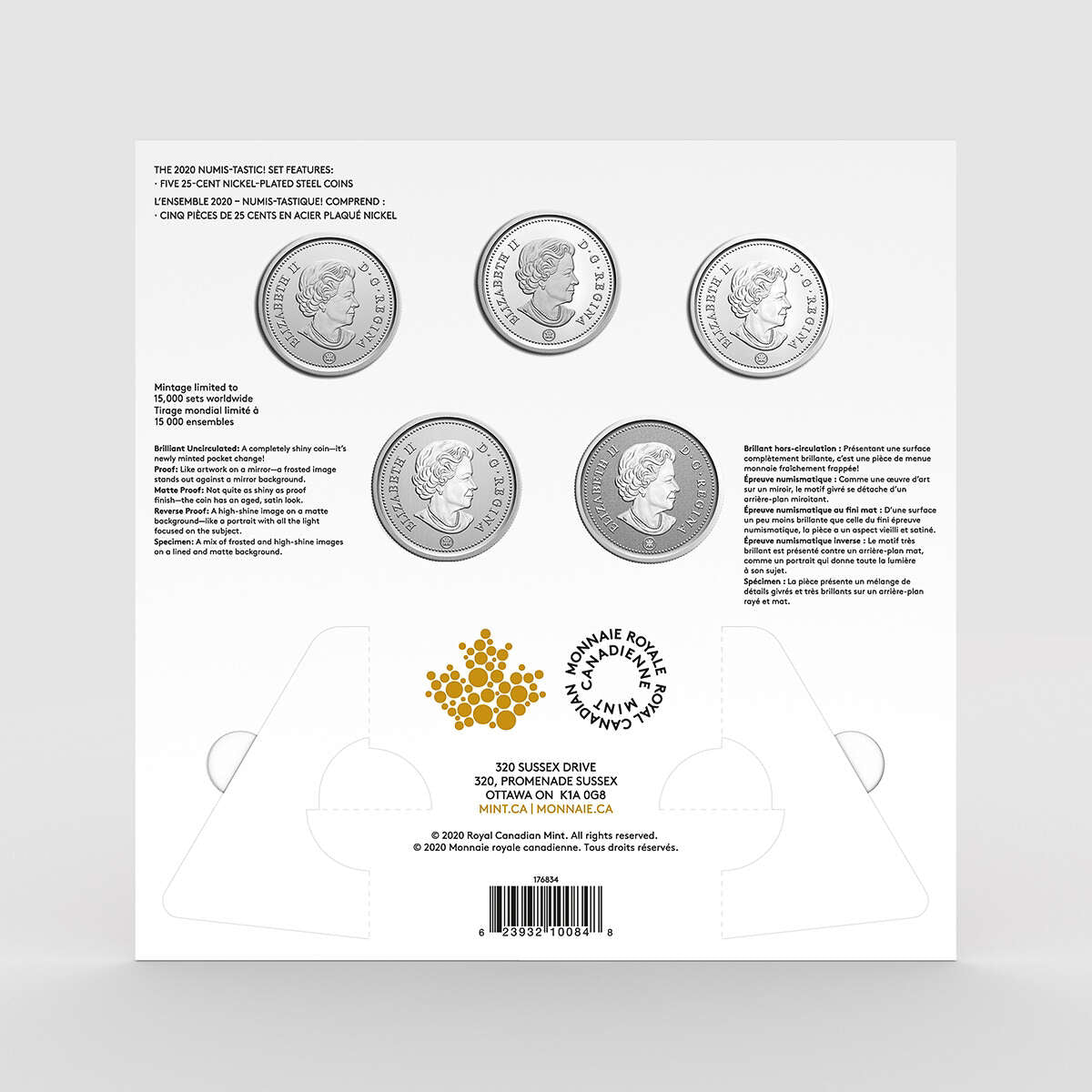 2020 25c Numis-Tastic! 5-Coin Set