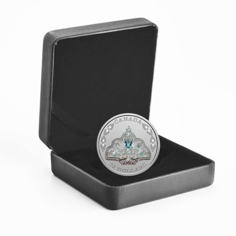 2020 $20 Her Majesty Queen Elizabeth II's Brazilian Aquamarine Tiara - Pure Silver Coin Default Title