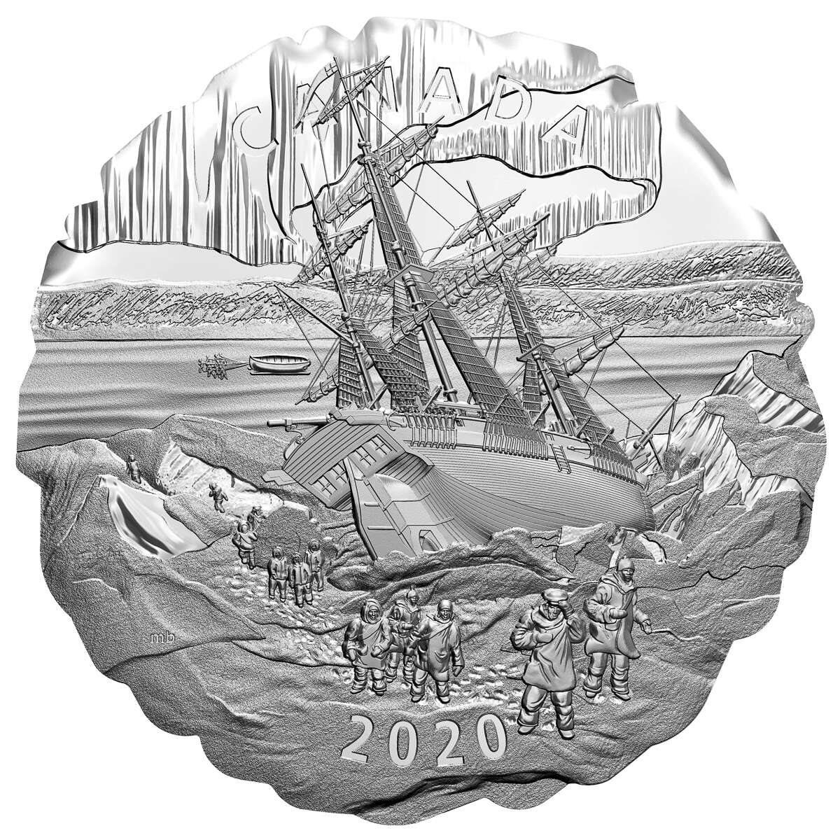 2020 $50 Franklin's Lost Arctic Expedition - Pure Silver Coin Default Title