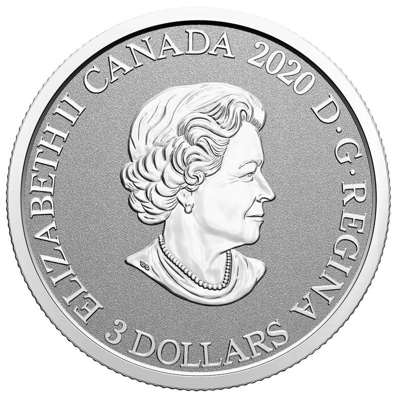 2020 $3 Floral Emblems of Canada - Quebec: Blue Iris Flag -  Pure Silver Coin Default Title