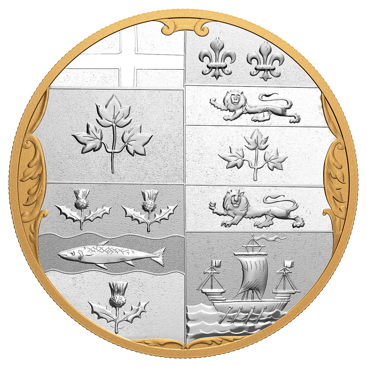 2020 $100 Archival Treasures: The Armorial Bearings of the Dominion of Canada - Pure Silver Coin Default Title