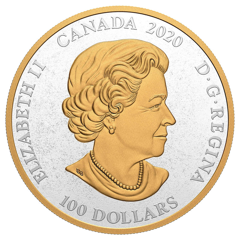 2020 $100 Archival Treasures: The Armorial Bearings of the Dominion of Canada - Pure Silver Coin Default Title