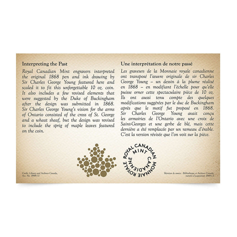 2020 $100 Archival Treasures: The Armorial Bearings of the Dominion of Canada - Pure Silver Coin Default Title
