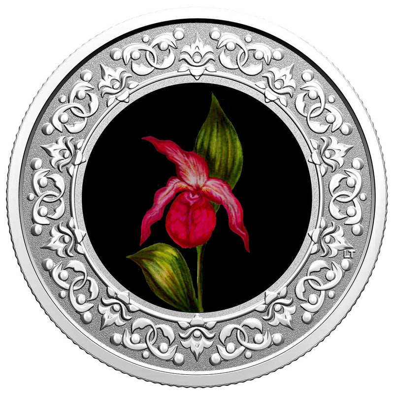 2021 $3 FLORAL EMBLEMS OF CANADA - PEI: Lady's Slipper PURE SILVER COIN Default Title