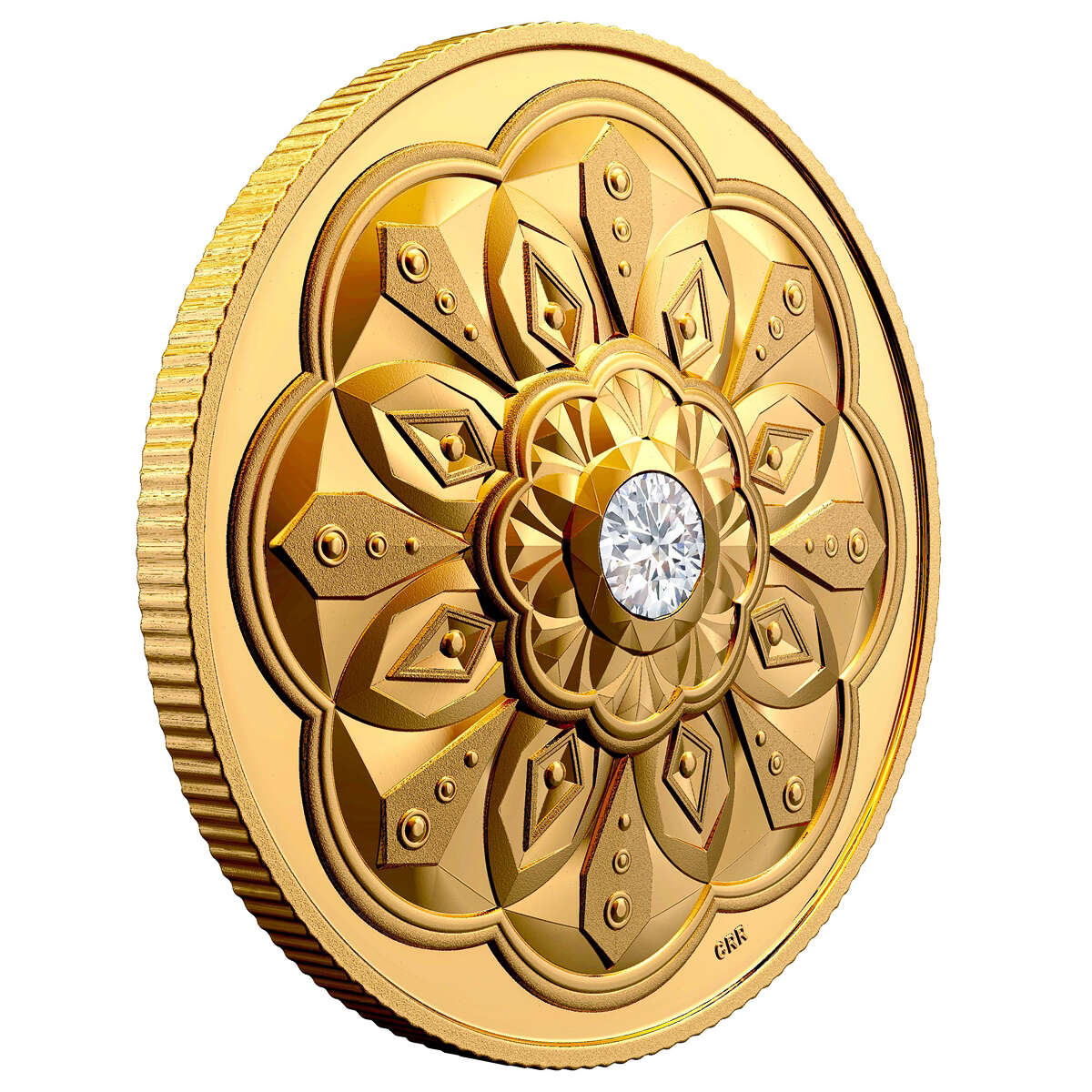 2020 $200 Purely Brilliant Collection: Forevermark Black Label Round - Ultra-High Relief Pure Gold Coin Default Title