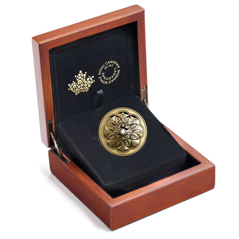 2020 $200 Purely Brilliant Collection: Forevermark Black Label Round - Ultra-High Relief Pure Gold Coin Default Title