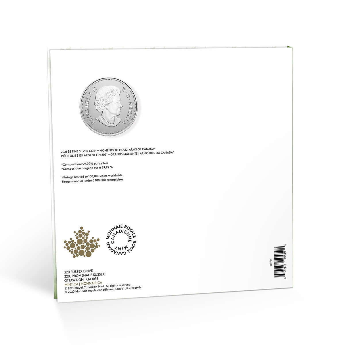 2021 $5 Moments To Hold: Arms of Canada - Pure Silver Coin Default Title