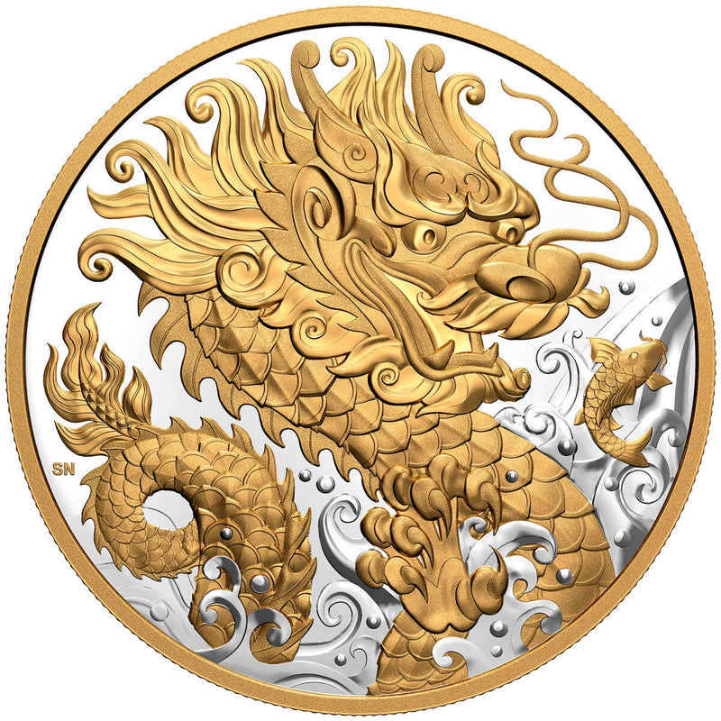 2021 $125 Triumphant Dragon - Pure Silver Coin Default Title