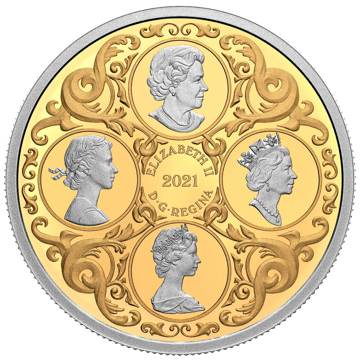 2021 $250 Her Majesty Queen Elizabeth II's Lover's Knot Tiara - Pure Gold Coin Default Title