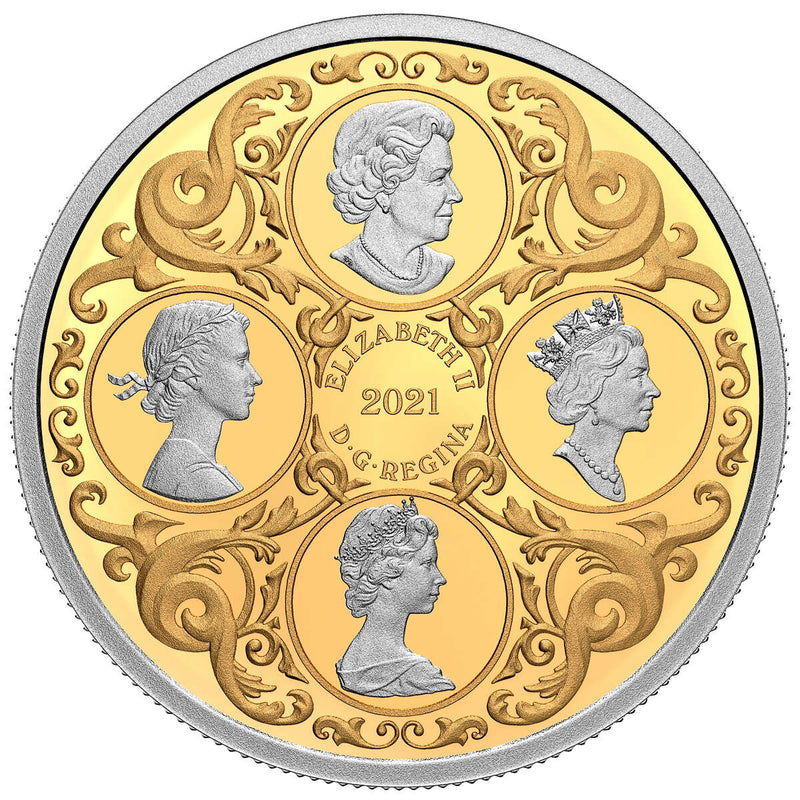 2021 $250 Her Majesty Queen Elizabeth II's Lover's Knot Tiara - Pure Gold Coin Default Title