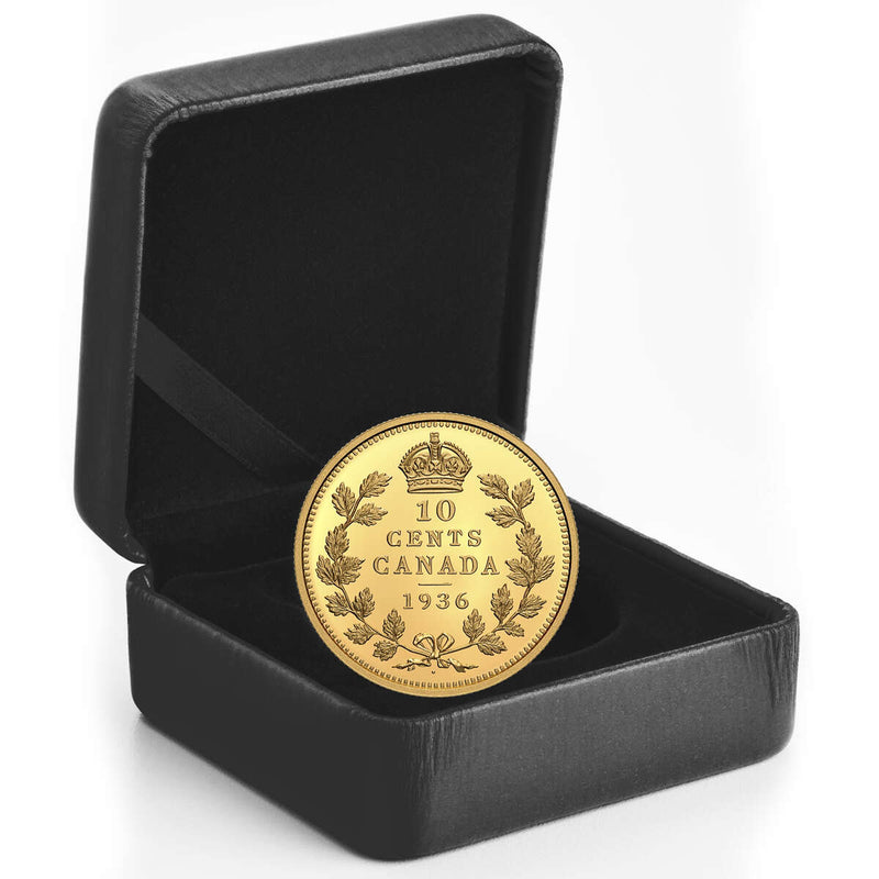 2021 10c Canada's Rarest Coins: 1936 Dot 10 Cents - Pure Gold Coin Default Title