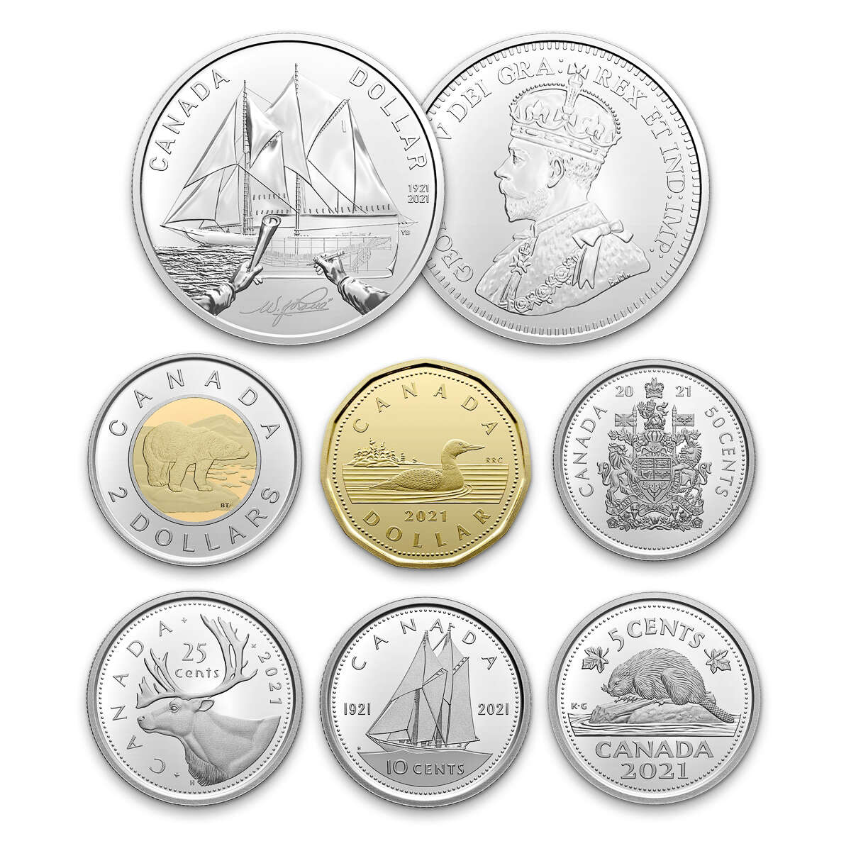 2021 100th Anniversary of the Bluenose - Special Edition Silver Dollar Set Default Title