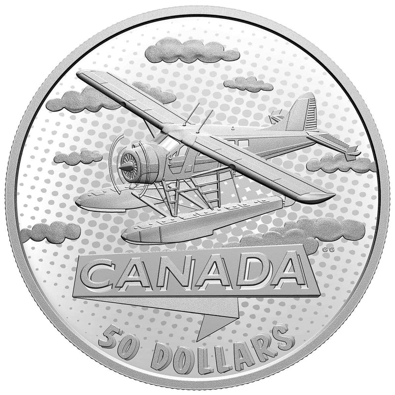 2021 $50 The First 100 Years of Confederation: Canada Takes Wing - Fine Silver Coin Default Title