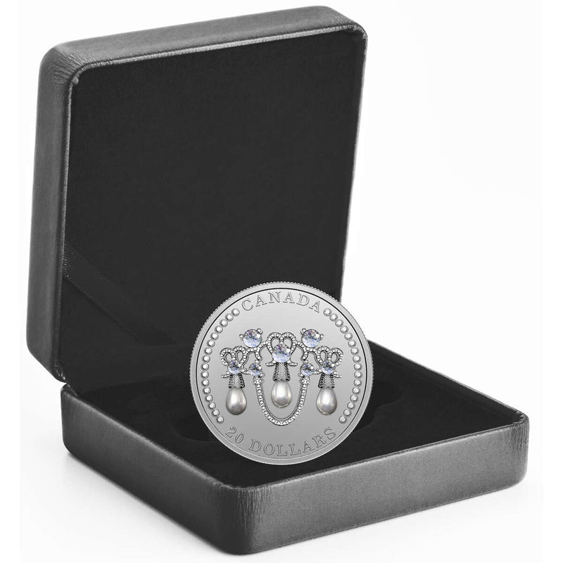 2021 $20 Her Majesty Queen Elizabeth II's Lover's Knot Tiara - Pure Silver Coin Default Title