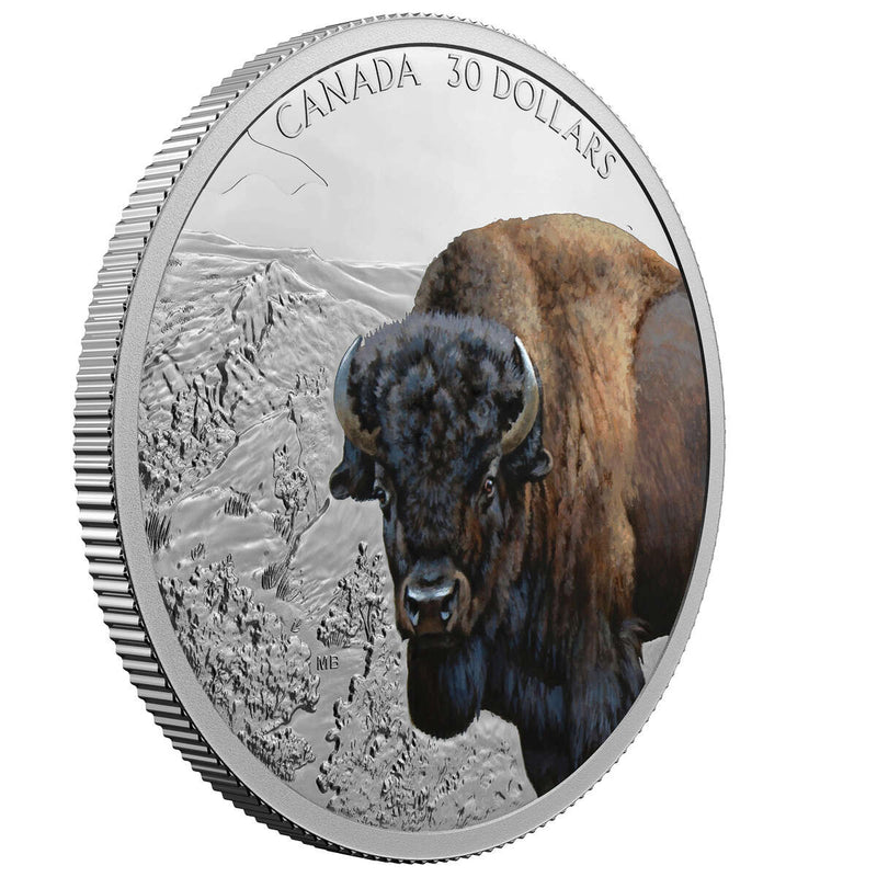 2021 $30 Imposing Icons: Bison - Pure Silver Coin
