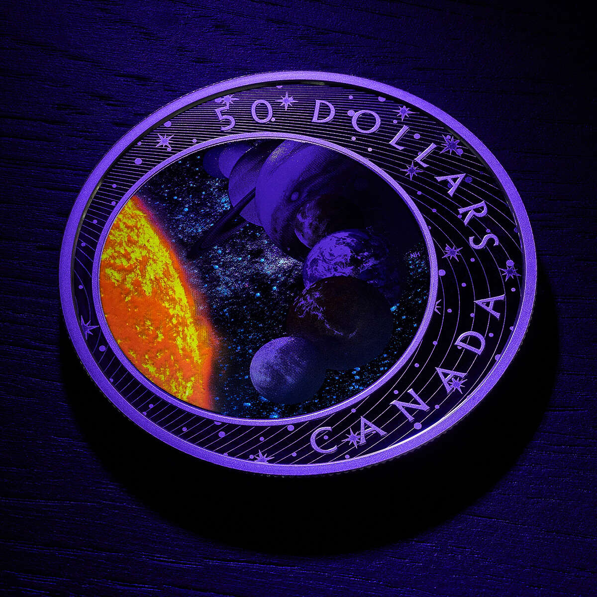 2021 $50 The Solar System - Pure Silver Coin Default Title