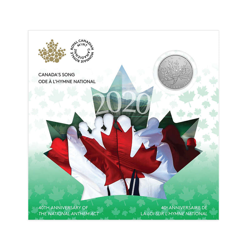 2020 $5 Moments To Hold: 40th Anniversary of the National Anthem Act - Pure Silver Coin Default Title