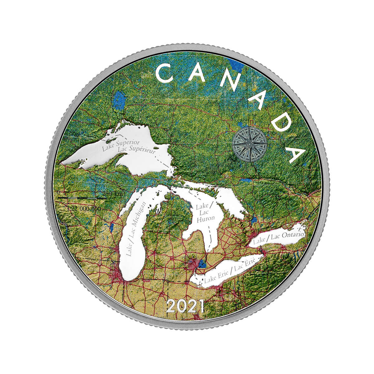 2021 $50 Great Lakes Tribute - Pure Silver Coin Default Title