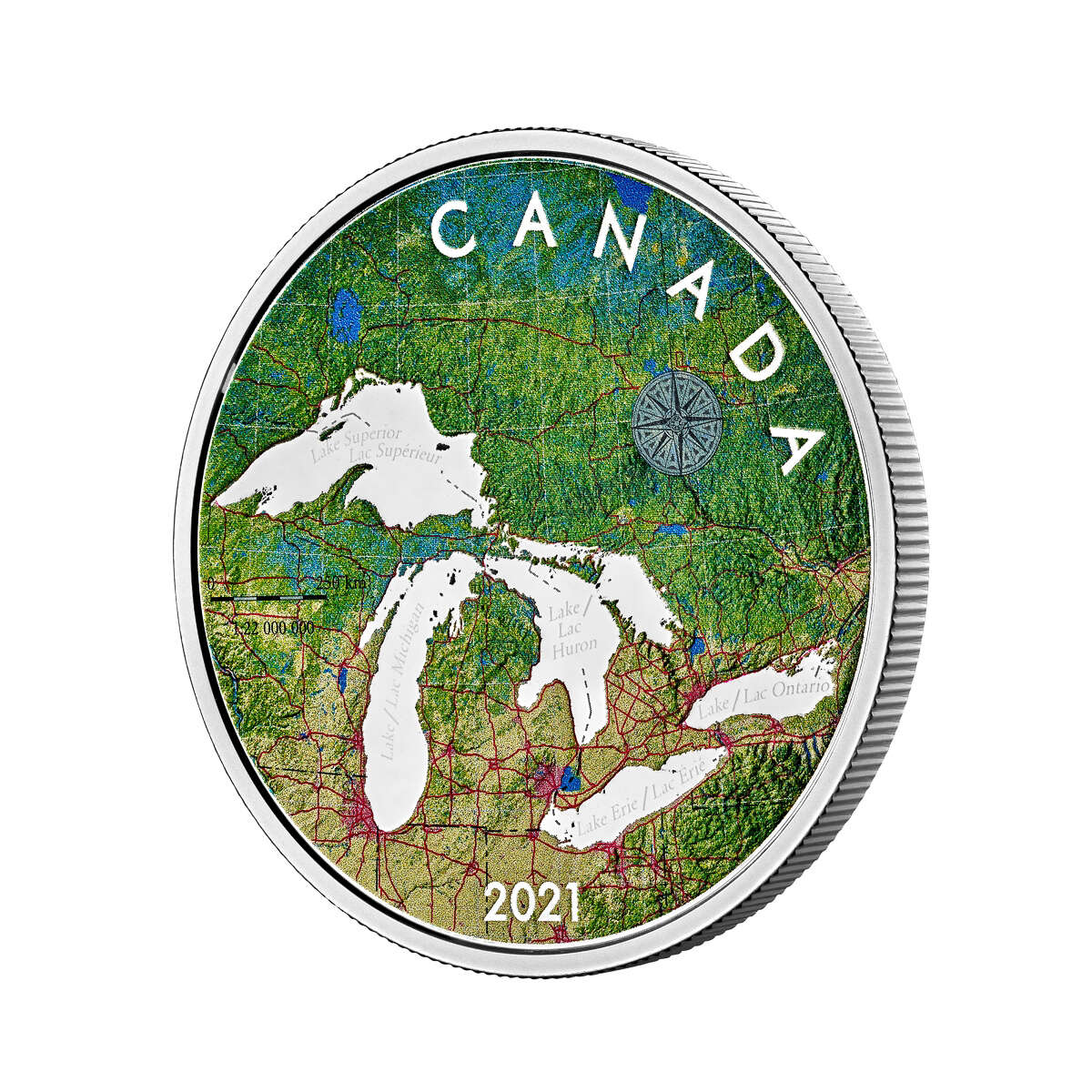 2021 $50 Great Lakes Tribute - Pure Silver Coin