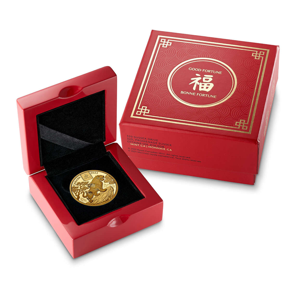 2022 $100 Lunar Year of the Tiger - Pure Gold Coin