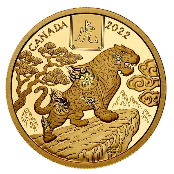 2022 $100 Lunar Year of the Tiger - Pure Gold Coin