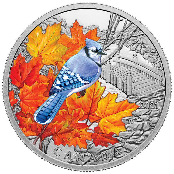 2021 $20 Colourful Birds: Blue Jay - Pure Silver Coin Default Title