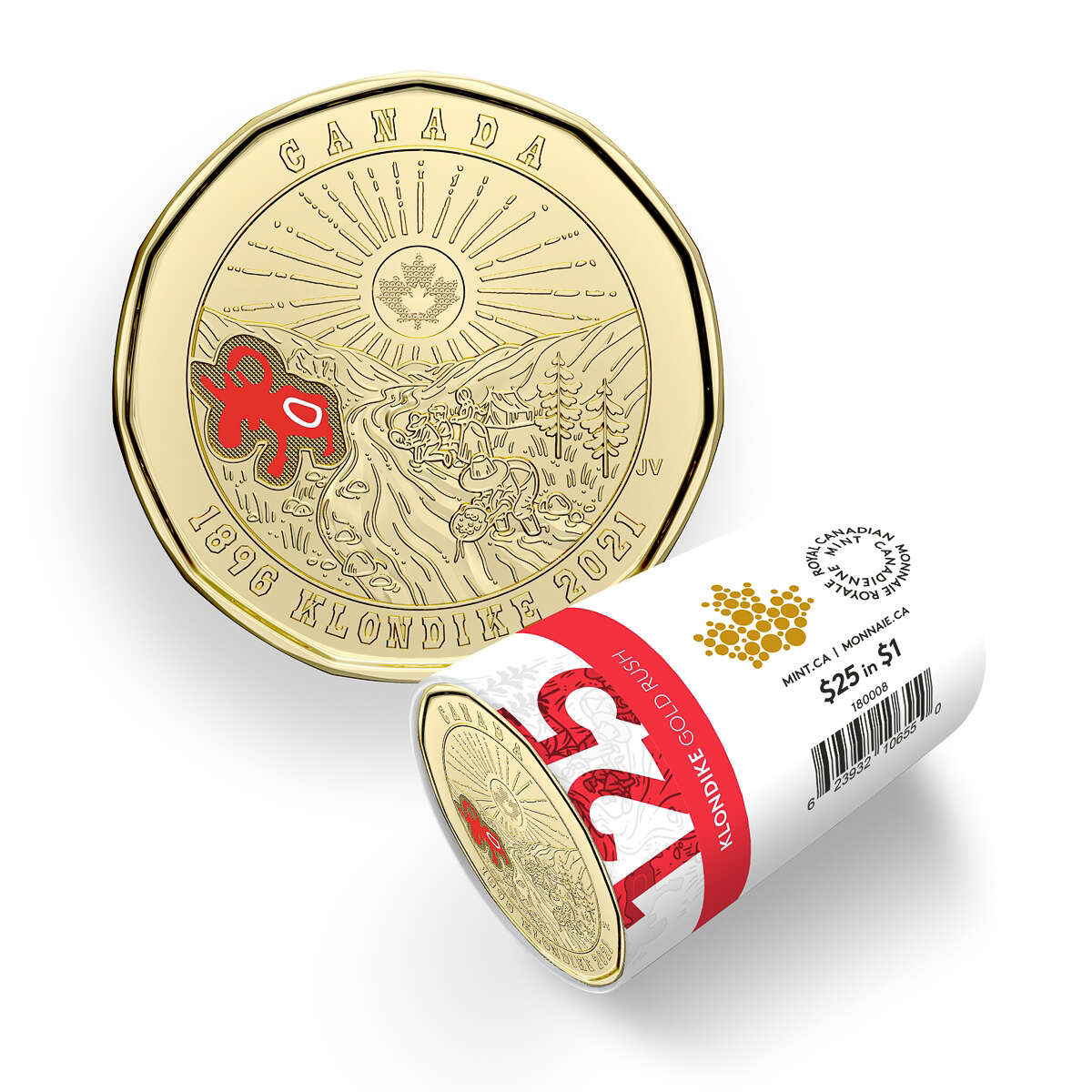 2021 $1 125th Anniversary of the Klondike Gold Rush Special Wrap Roll (Coloured) Default Title