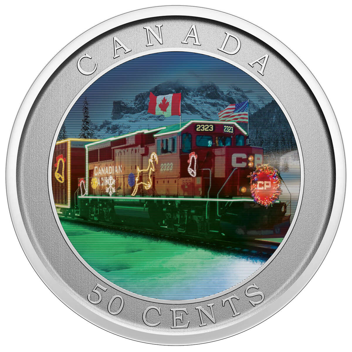 2022 50-Cent CP Holiday Train Lenticular Coin Default Title