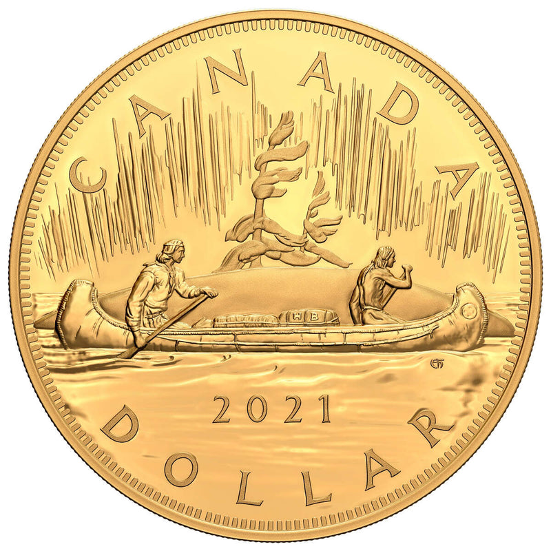 2021 $1 The Quintessential Voyageur Dollar - Pure Gold Coin Default Title