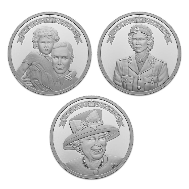 2022 $20 A Tribute To An Extraordinary Life - Pure Silver 3-Coin Set